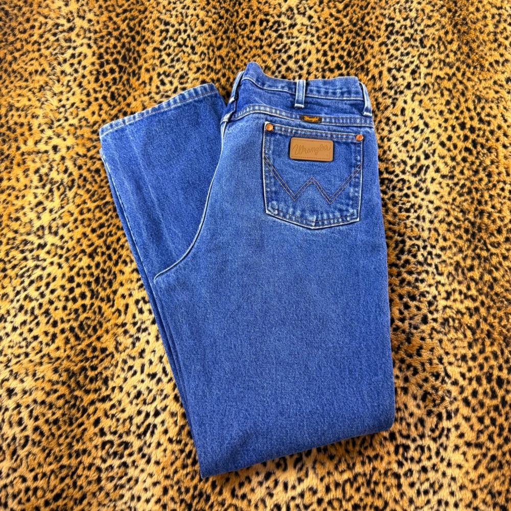Vintage Wrangler Cowboy Cut 936DEN Blue Slim Fit Jeans 36x32 Mexico